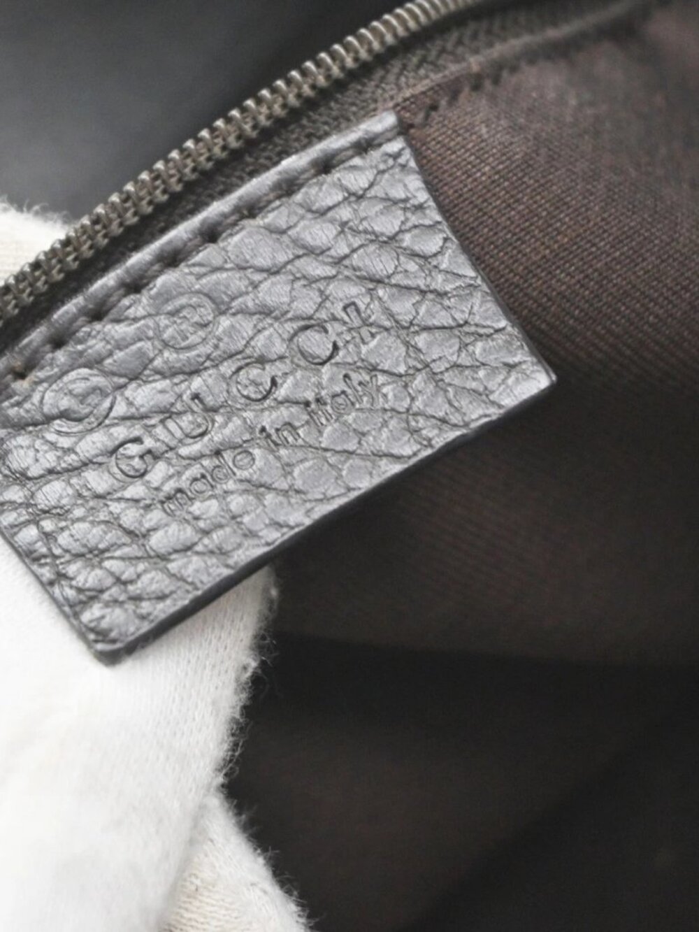 GUCCI Logo GG Pattern​ Shoulder Tote Bag Nylon Leather Brown SHW Italy 61KD552 - Picture 14 of 16